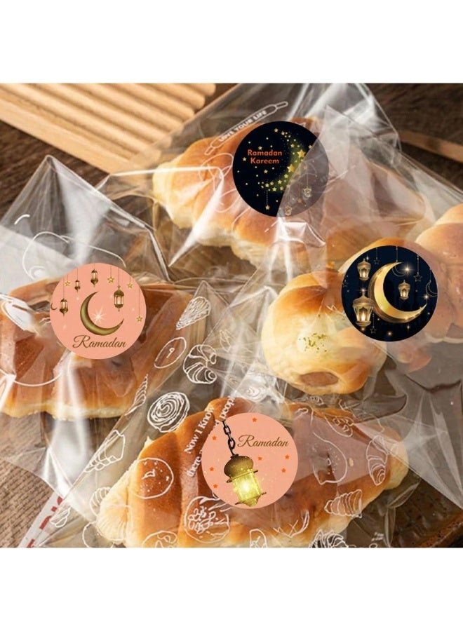 ملصقات تزيين الحلويات لرمضان والعيد مذهب 500 ستيكر - Image 2